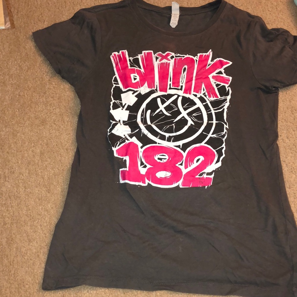 pink & gray Blink-182 Tee